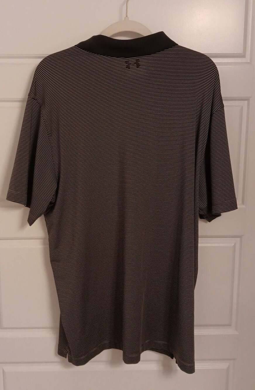Under Armour HeatGear Loose Fit Printed Performance Golf Polo Shirt - Picture 2 of 3